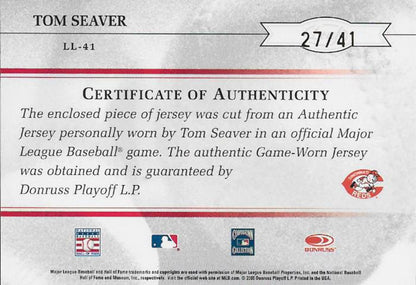 Tom Seaver 2005 Leaf Jersey Card #27/41