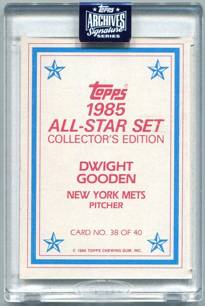 Dwight Gooden 2020 Topps Archives Signature Series Autographed Card 8/8