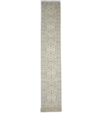 Indo-Nain Oriental Runner Rug All-Over Floral