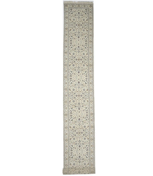Indo-Nain Oriental Runner Rug All-Over Floral