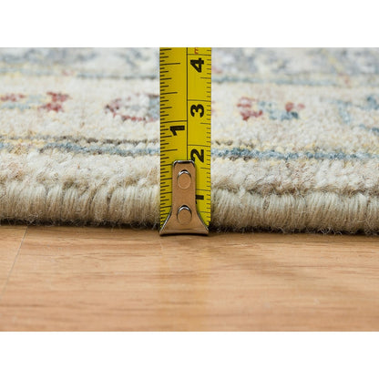 2'7"X11'10" Ivory Hand Knotted Reimagined Viss Design Runner Oriental Rug