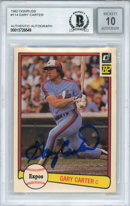Gary Carter Autographed 1982 Donruss Card