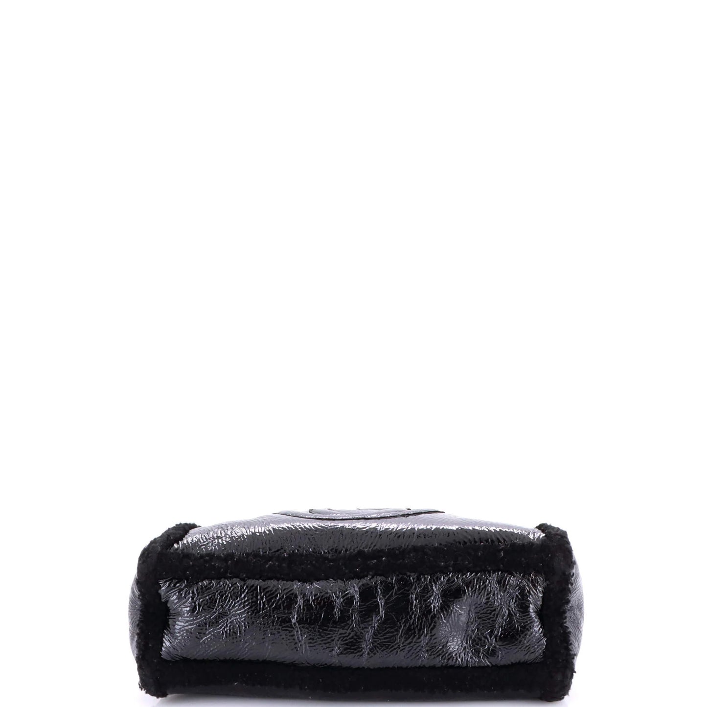 Gucci Soho Chain Strap Shoulder Bag Patent And Shearling Medium