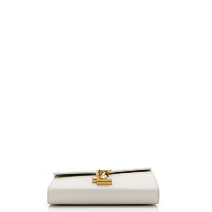 Saint Laurent Cassandra Chain Wallet Leather Mini