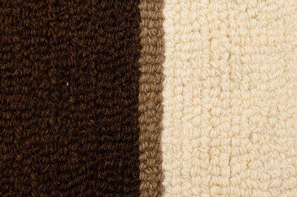 Hand-Tufted Multicolored Stripes Design Plush Rug