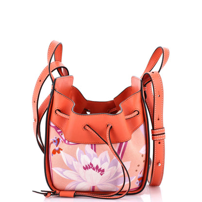 Loewe Hammock Bag Leather And Printed Canvas Mini