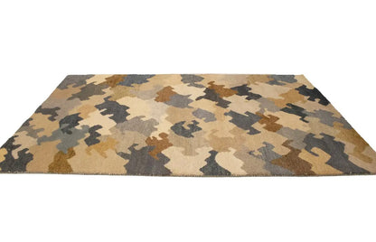 Indo-Gabbeh Modern Multicolor Abstract Rug