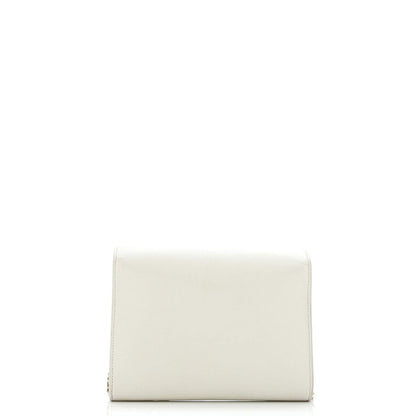 Saint Laurent Cassandra Chain Wallet Leather Mini