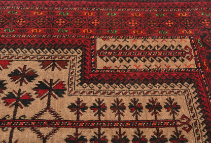 Cream Tribal Geometric Design Handmade Oriental