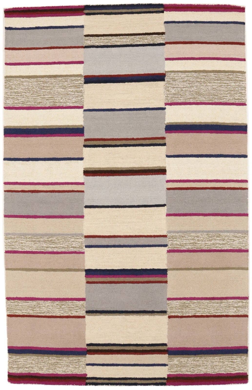 5X8 Ft Modern Hand-Tufted Rug Multicolored