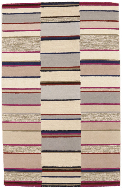 5X8 Ft Modern Hand-Tufted Rug Multicolored