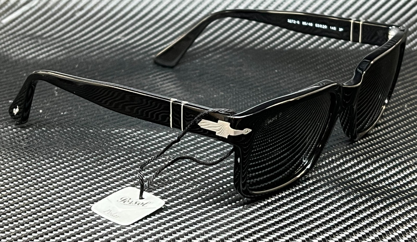 PERSOL PO3272S 95 48 Black Dark Grey Polarized Men's 53 mm Sunglasses