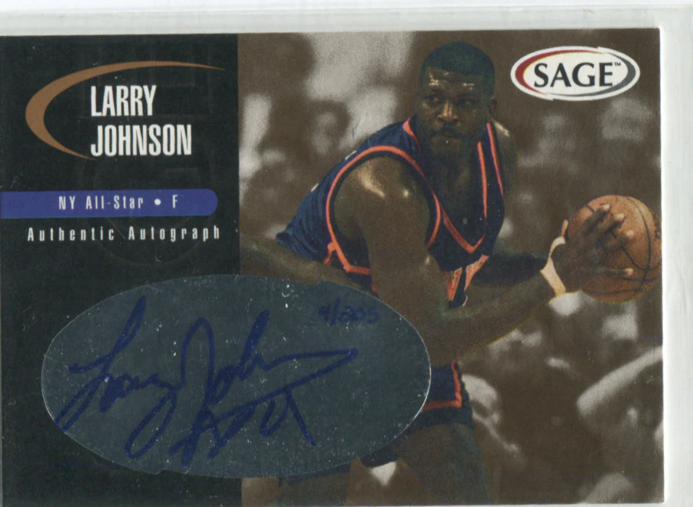 2000 Sage #A27 Larry Johnson Autographed Card