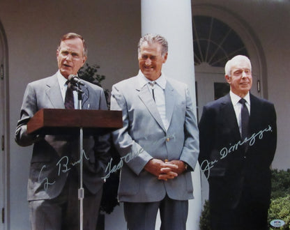 Williams/Dimaggio/Bush Multi-Signed/Autographed