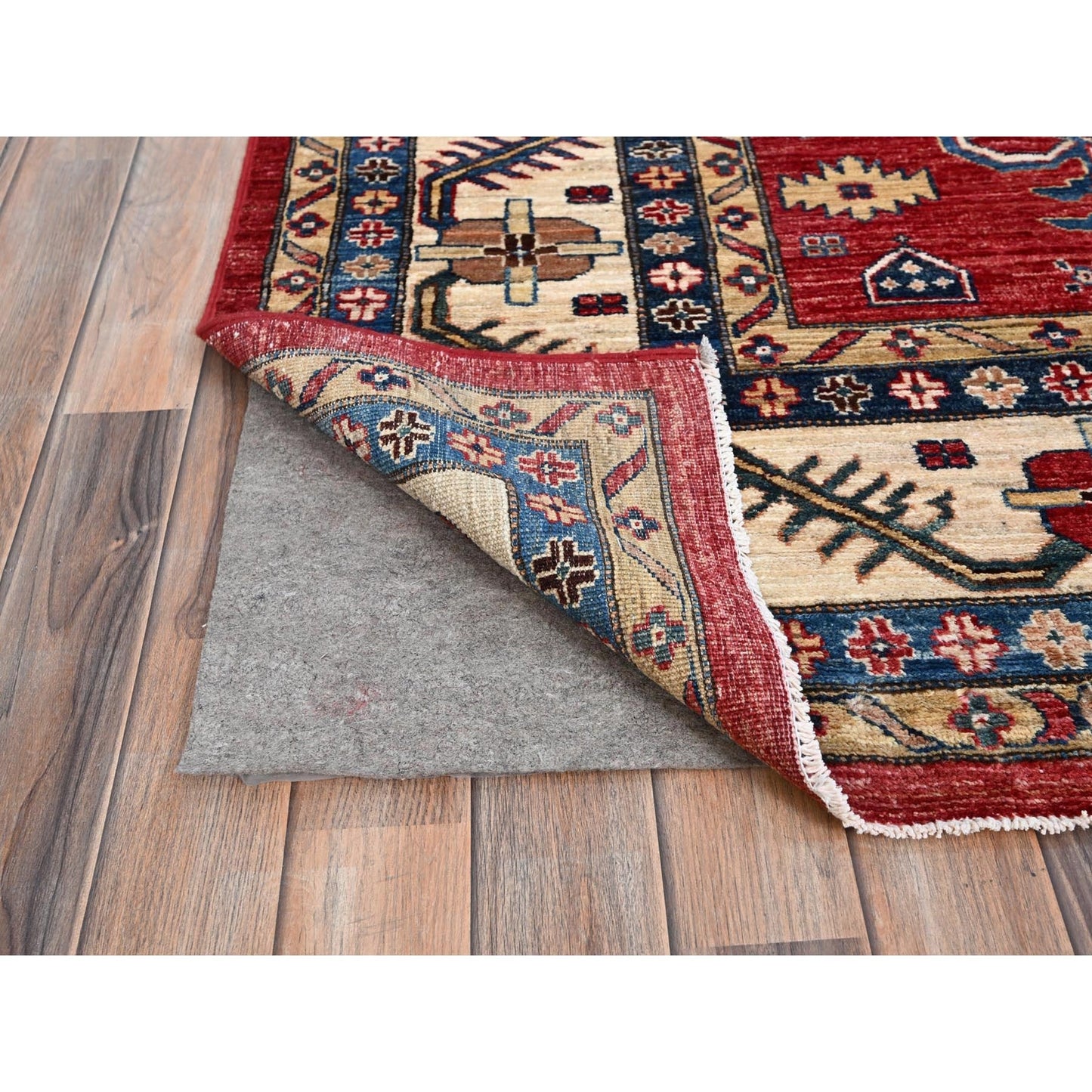 8'8"X11'10" Heirloom Red Hand Knotted Pure Wool Super Kazak Oriental Rug
