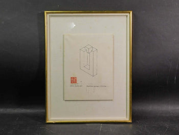 Oscar Reutersvrd Perspective Japonaise 406 Framed Impossible Figure Optical Art