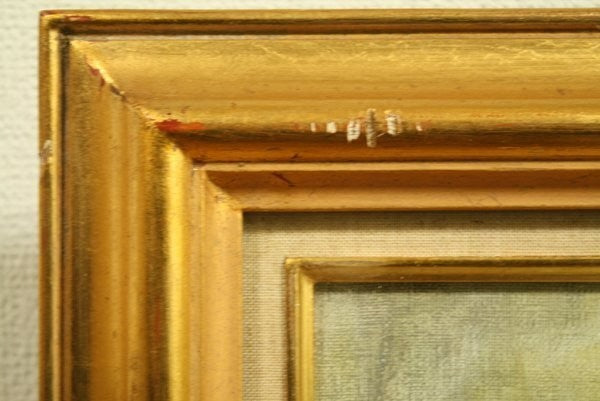 Nicole Bottet (French) Original Oil Painting "No.19" P8, Galerie Nichido Exhibit