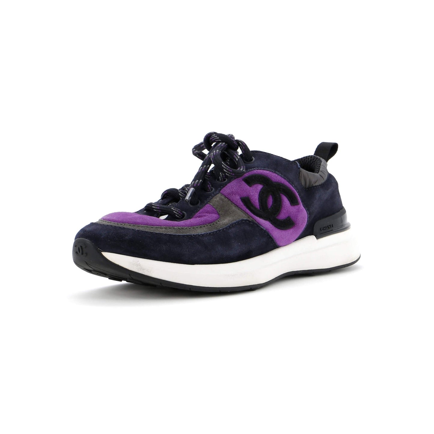 Chanel Men'S Cc Low-Top Sneakers Suede