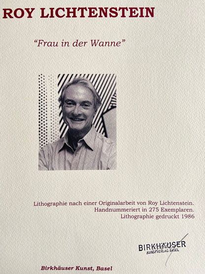 Roy Lichtenstein Lithograph Coa Signed Numbered By Hand Rare