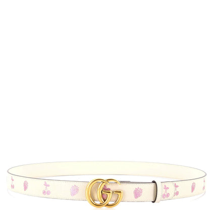 Gucci Gg Marmont Belt Printed Leather Medium