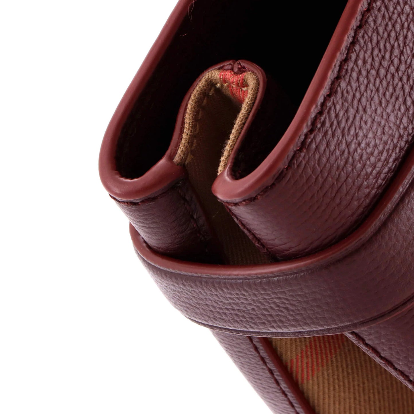 Burberry Banner Nm Tote Leather With House Check Canvas Small