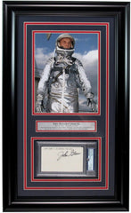 John Glenn Astronaut/Signed 3X5 Index Card Photo Collage Framed Psa/Dna 200894