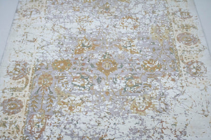 Oriental Area Rug Distressed Carpet Muted Wool Silk Bamboo 5X8 Home Dcor