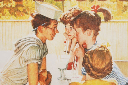 Norman Rockwell Diamond Screening Soda Fountain Limited Edition Print 50/300 Usa