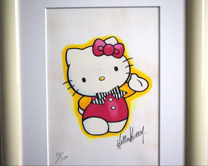 Hello Kitty "Good Morning" 1993 Sanrio Official Silkscreen Print Ltd 500 Emboss