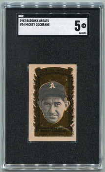 Mickey Cochrane 1963 Bazooka Greats Card #34 Sgc