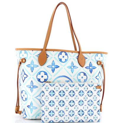 Louis Vuitton Neverfull Nm Tote By The Pool Monogram Tile Canvas Mm