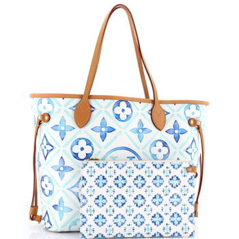 Louis Vuitton Neverfull Nm Tote By The Pool Monogram Tile Canvas Mm