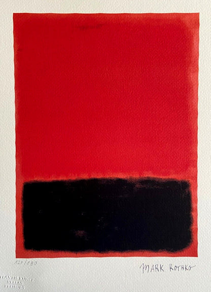 Mark Rothko Lithograph Coa Signed Numbered Limited 180 Ex Stamp