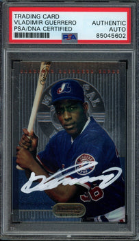 Vladimir Guerrero Montreal Expos Signed 1995 Bowman'S Best Rookie #2 Psa/Dna