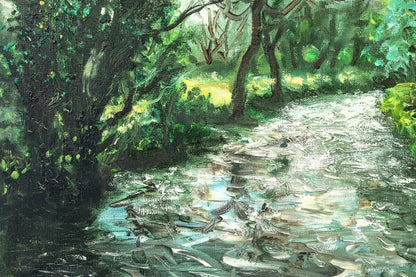 Constant Censier (French ) Original Oil Painting "L'Iton Prs De Cintray Eure"
