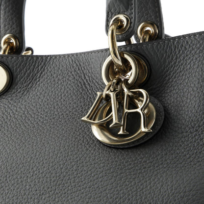 Christian Dior Diorissimo Tote Pebbled Leather Mini