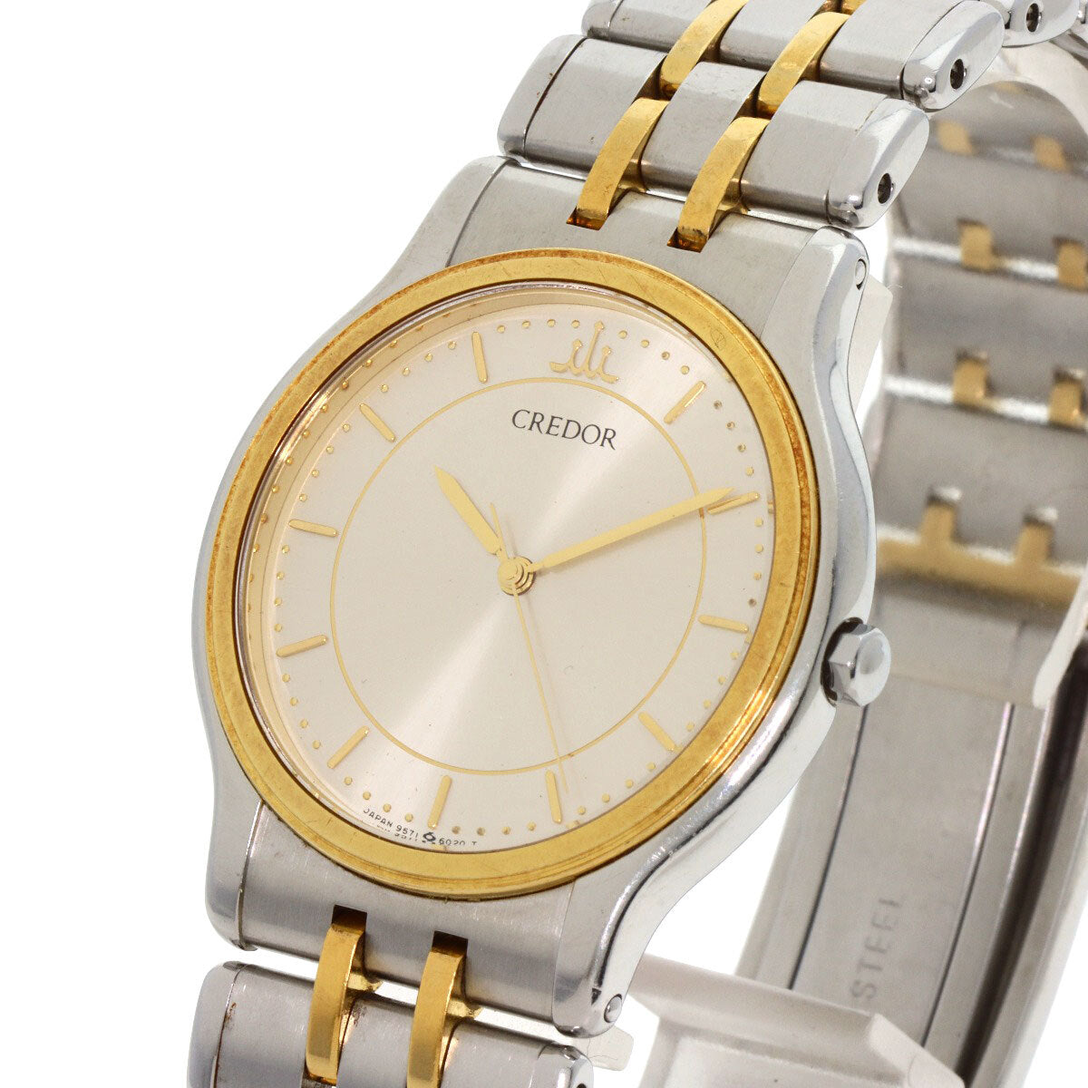 Seiko Credor Round Face Watches 9571-6020 Stainless Steel/Ssxk18Yg Mens