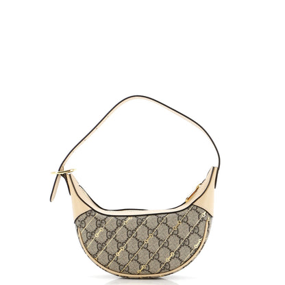 Gucci Ophidia Zip Hobo Print Gg Coated Canvas Mini