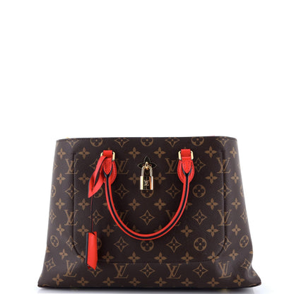 Louis Vuitton Flower Tote Monogram Canvas With Leather