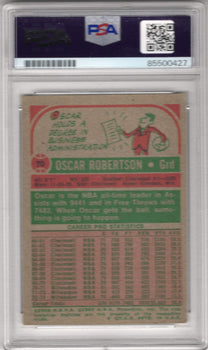 Oscar Robertson 1969 Topps #70 Psa Auto Grade Gem Mt 10 Card