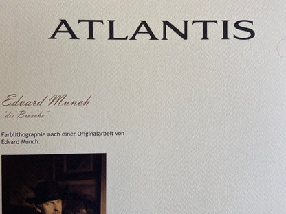 Edvard Munch Lithograph Coa Signature Hand-Numbered Limited Edition