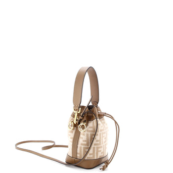 Fendi Mon Tresor Bucket Bag Zucca Wool With Leather Mini