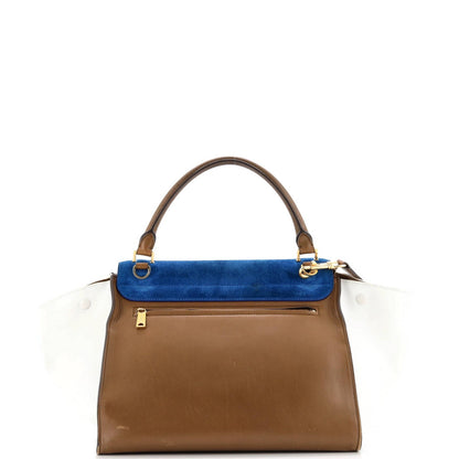 Celine Tricolor Trapeze Bag Suede Medium