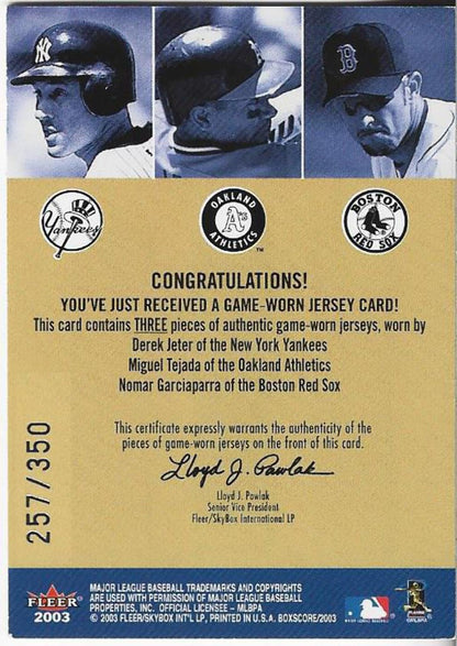 Derek Jeter, Miguel Tejada, And Nomar Garciaparra