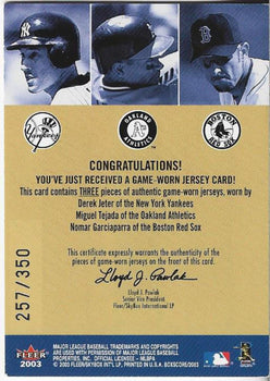 Derek Jeter, Miguel Tejada, And Nomar Garciaparra