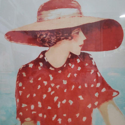 Jean Pierre Cassigneul Diana en Rouge Lithograph 1977 Signed ED120/ 150 Framed