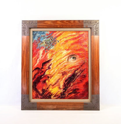 E.E. Druzhinina 1995 Original Oil Painting "Solaris" Signed & Titled on Reverse