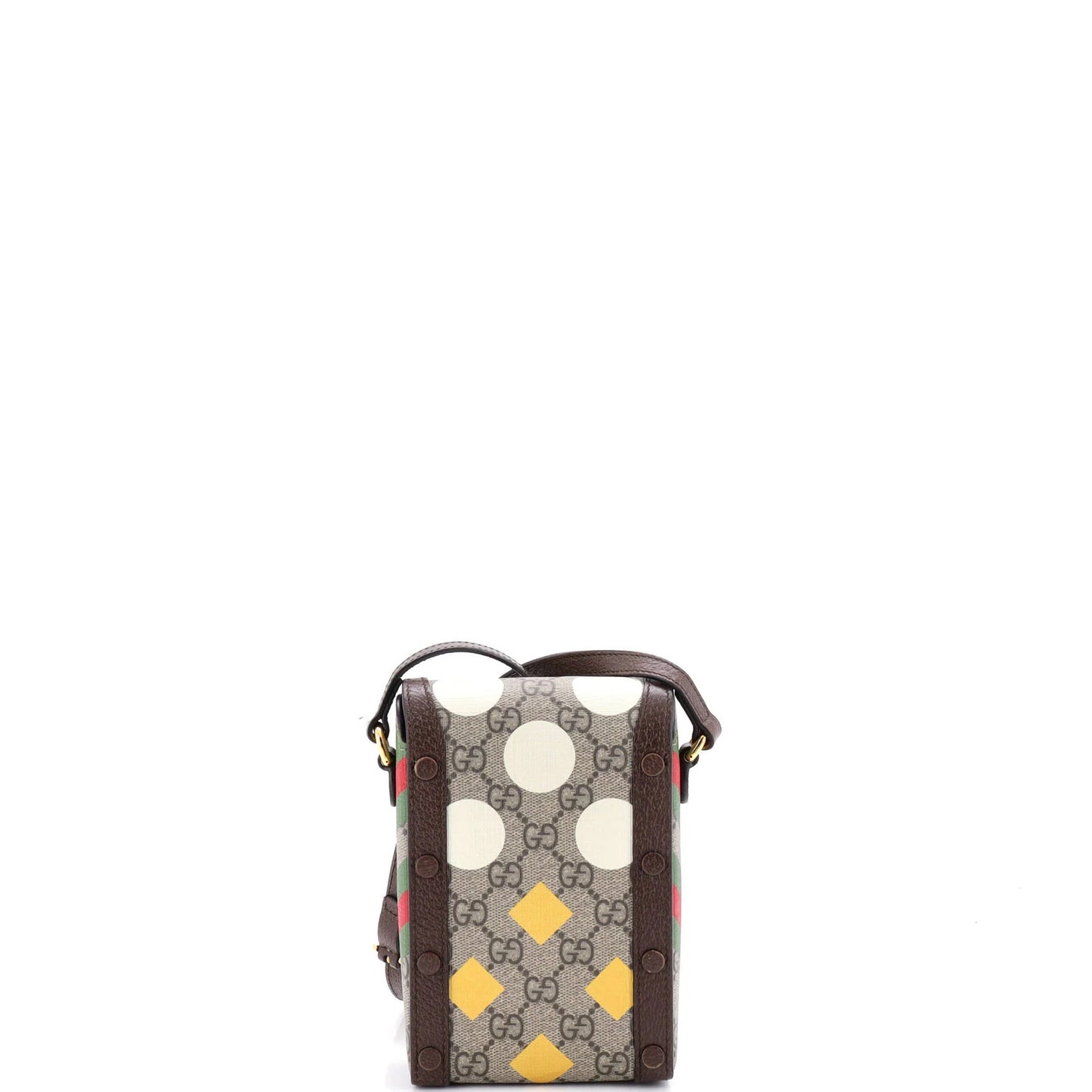 Gucci Horsebit 1955 Crossbody Bag Printed Gg Coated Canvas Mini