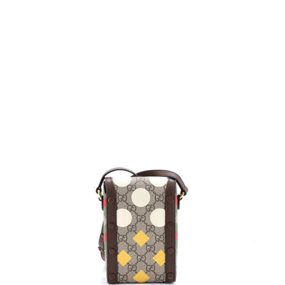 Gucci Horsebit 1955 Crossbody Bag Printed Gg Coated Canvas Mini