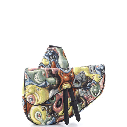 Christian Dior Kenny Scharf Saddle Crossbody Bag Jacquard